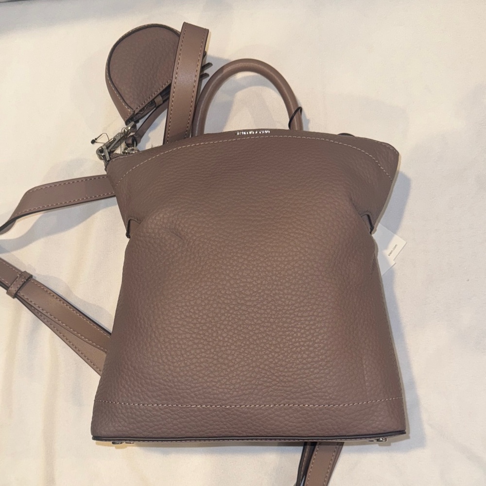 Calvin Klein Taupe Leather Backpack